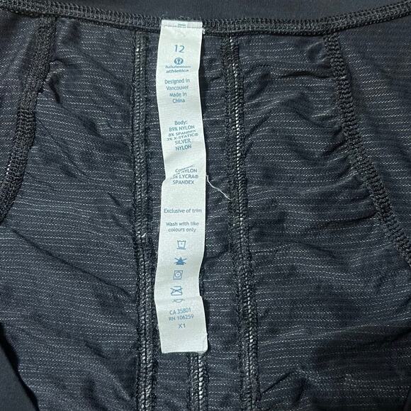 Lululemon Black Short Sleeve Shirt Size 12 - Picture 3 of 5